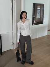 フォーマル ライン シャツ / Formal line shirt (2color)