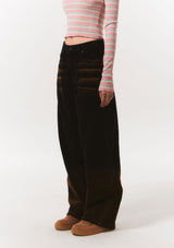 coduroy gradation pt - black