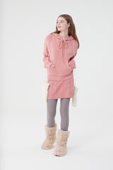 スモールチェリーショットニットフーディー／SMALL CHERRY SHORT KNIT HOODIE [PINK]