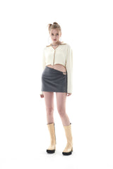 カットアウトミニスカート/CUT OUT MINI SKIRT