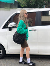 ポムポムキルティングショルダーバッグ