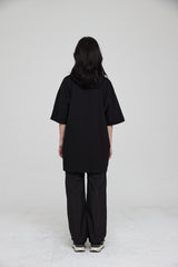 mii ロゴオーバーサイズTシャツ / mii LOGO OVERSIZED T-SHIRT BLACK