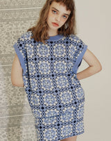 グラニースクエアオーバーサイズベスト/GRANNY SQUARE OVERSIZED VEST VERY PERI