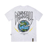 22ダウファースタンダードフィットTシャツ / 22 DAWNFALL STANDARD FIT T-SHIRTS WHITE MELANGE / BLACK