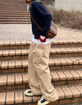 Peach wide pants