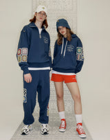 GRANNY SQUARE HOODIE NAVY (6691433283702)