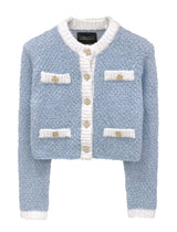 Tweed knit jacket