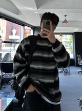 uring stripe angora round knit