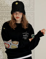 SM:]E DENIM ROUND BUCKETHAT BLACK (6691416178806)