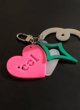 シェープオブコロララブキーリング/Shape of Col's Love Keyring