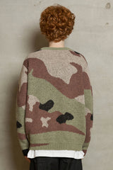 BRUSHED CAMO KNIT