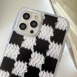 CHECKERBOARD HARD JELL CASE_BLACK