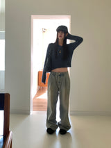 アーチャーピンタックバルーンワイドデニムパンツ