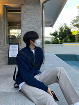 LMN ミックスセミジップアップニットウェア / LMN Mix Semi-Zipup Knitwear (11 colors)