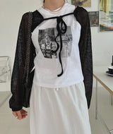 ベジボレロカーディガン/Vege Bolero Cardigan (2color)