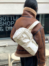 Tatoon nylon two-pocket shoulder bag