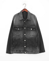 ウォッシングブラックブルーボクシージャケット / Washing Black Blue Boxy Jacket