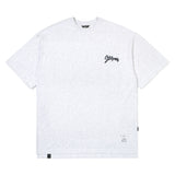 23 タグオーバーサイズTシャツ / 23 TAG OVERSIZED T-SHIRTS WHITE MELANGE / BLACK