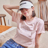 Graffiti Crop T-Shirts Pink