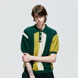 フラワーガーデン3パターンハーフニットピケ / flower garden 3 pattern half knit pique green