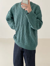 Stick cable V knit