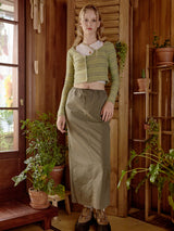 Cross Line Crop Knit (Green)