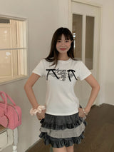 リボンレタリングTシャツ