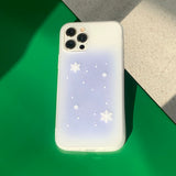 Blue - Snow Square Phone Case_matt
