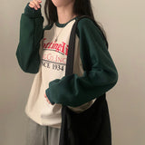 [Fleece-Lined/Satisfaction Level 100] ノッティングヒルカラーフリースラインレタリングオーバーサイズフィットスウェットシャツ