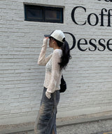 Work cargo denim skirt