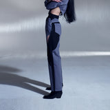 カットアウトデニムパンツ / GRAY CUT OUT DENIM PANTS