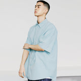 ナイロンランドリーシャツ / NYLON LAUNDRY SHIRT BLUE
