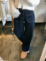 ワイドフィットデニムパンツ/WIDE FIT DARK BLUE DENIM PANTS [17790]