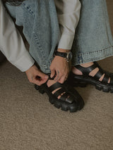 ASCLO Rubber Black Sandals