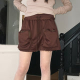 Jenda Cargo Zipper Pocket Banding Training Mini Skirt