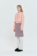 BIG CHERRY TERRY NAPPING CROP SWEATSHIRT [SALMON]