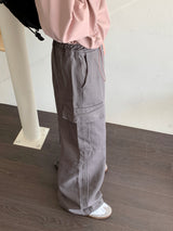 [MADE] Tonizen Pocket Cotton Banding Long Wide Cargo pants