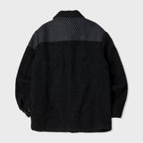 WOOL BLENDED HEAVY SHIRT JACKET (BLACK) (6627482402934)