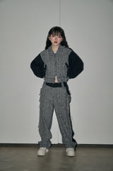 ジャカードデニムパンツ / jacquard denim pt - black