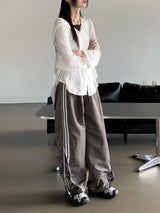 ボクシー シースルー フード 長袖 シャツ カーディガン/ Gelato Summer Boxy See-Through Hood Long-Sleeve Shirt Cardigan