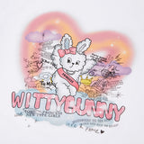 ウィッティバニートムボーイグラフィックTシャツ / WITTY BUNNY TOMBOY GRAPHIC T-SHIRT [WHITE]