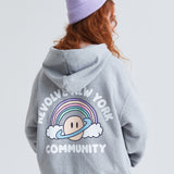 Rainbow Planet Hoodie Gray (6540202836086)
