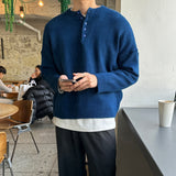 LMN ５ボタンオーバーサイズフィットニットウェア / LMN 5 Button Oversized Fit Knitwear (9 colors)