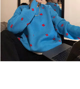 フラワーニット / Blue flower knit