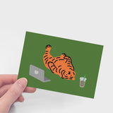LAZY TIGER POST CARD (6538762092662)