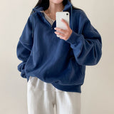 [BELLIDE MADE] TONE UP DOUBLE SIDE RAISED HALF NECK SWEAT
