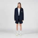Aロゴ ピンタック カジュアルショートパンツ/A LOGO PIN TUCK CASUAL SHORT PANTS NAVY