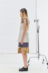 クーププリーツアンバランスドスカート / Coupe pleats unbalanced sk (2 colors)