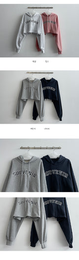 ニアエンブロイダリークロップフード / Near embroidery crop hood