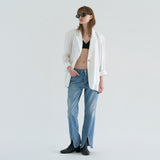テーラードリネンジャケット / TAILORED LINEN JACKET, WHITE
